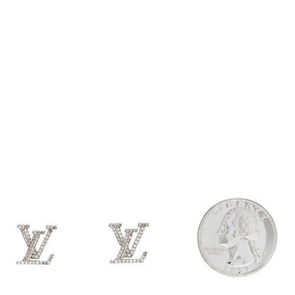 Louis Vuitton Crystal LV Iconic Earrings Silver 2 of 5