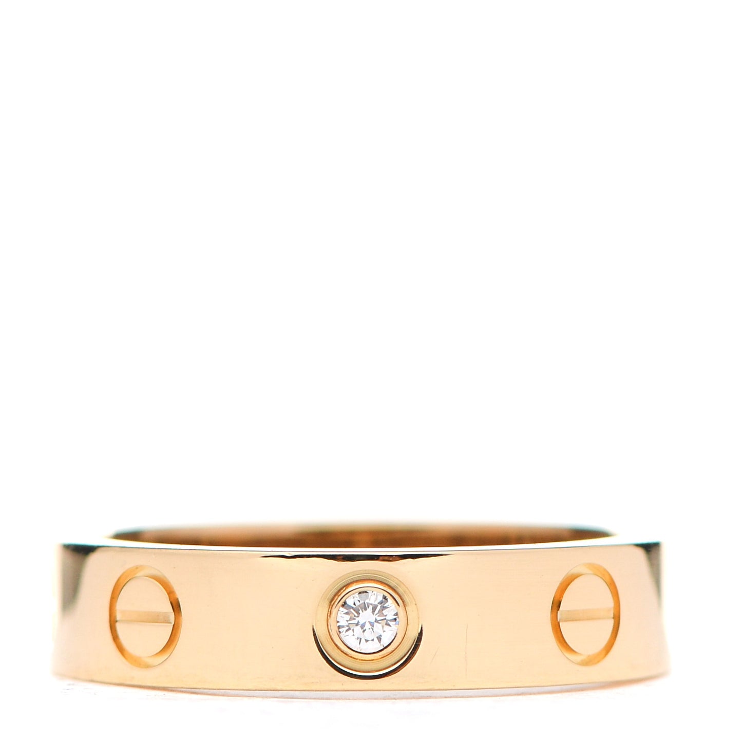 18K Yellow Gold Diamond 4mm LOVE Wedding Band Ring 47 4