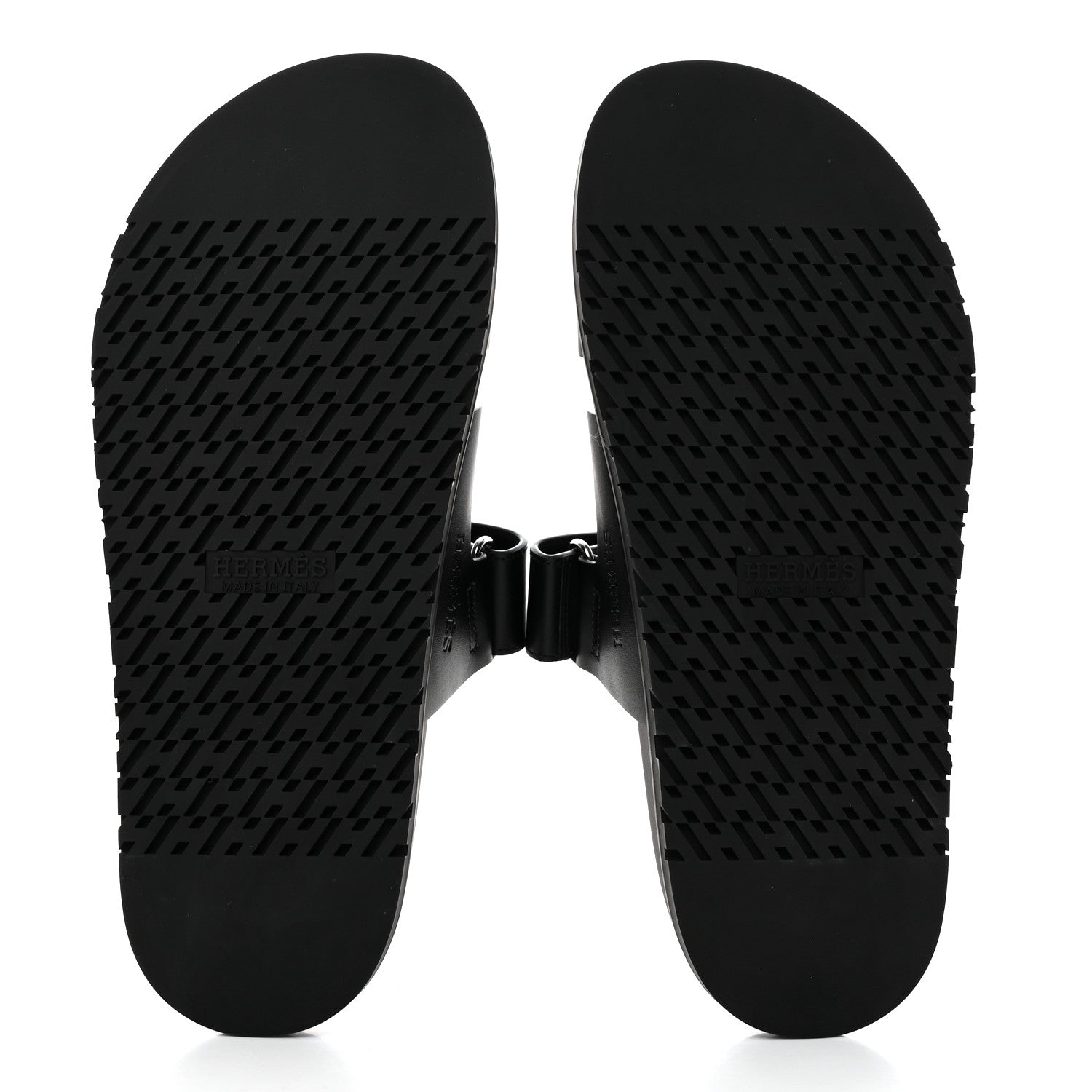 Hermes Calfskin Womens Chypre Sandals 40 Black 5 of 9