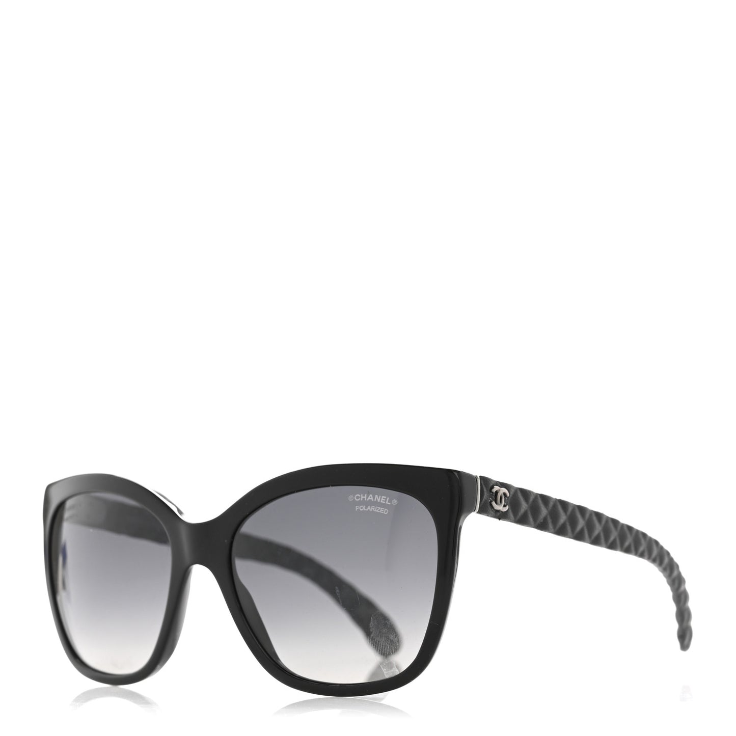 Acetate Quilted Polarized Butterfly CC Sunglasses 5288-Q Black