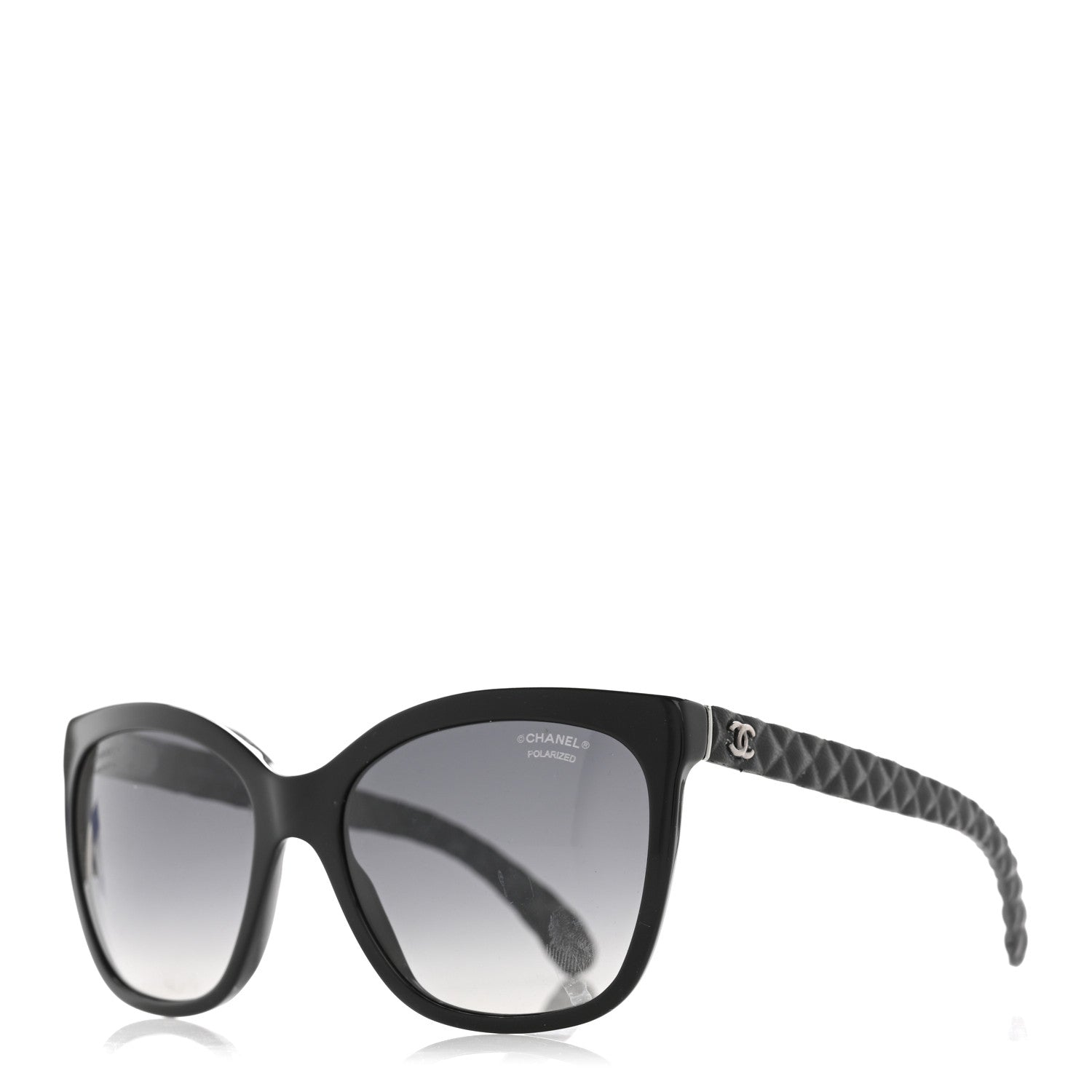 Chanel Acetate Quilted Polarized Butterfly CC Sunglasses 5288-Q Black 1 of 10