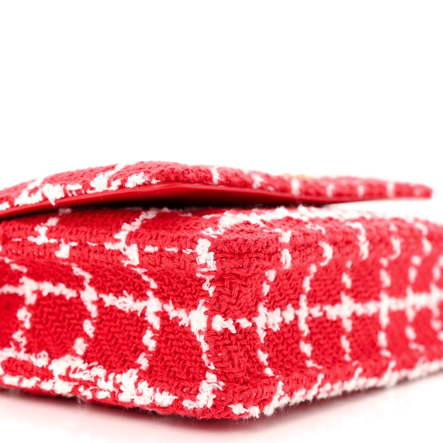 Tweed Quilted Chanel 19 Wallet On Chain WOC Red White