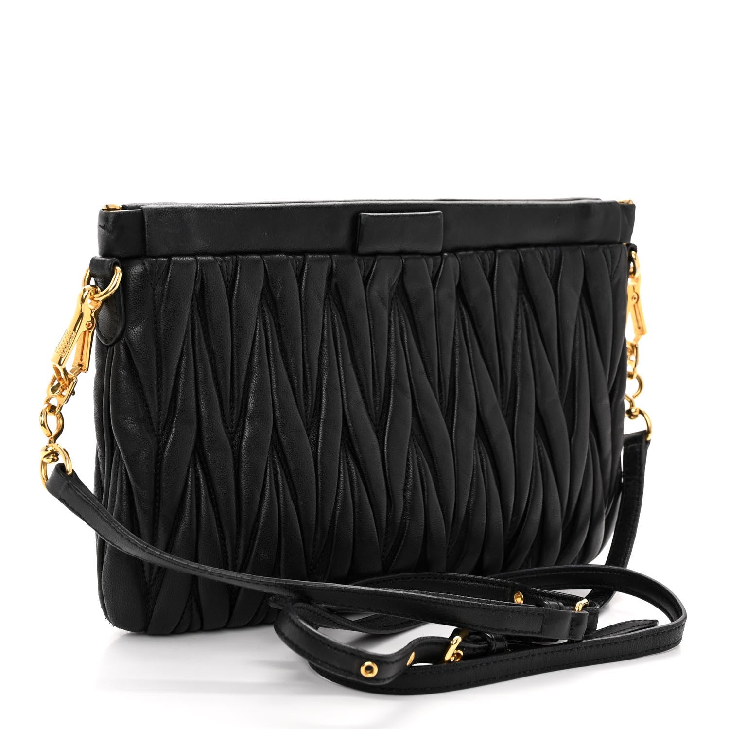 Miu Miu Nappa Matelasse Crossbody Black 3 of 11