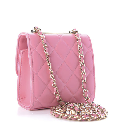 Chanel Lambskin Quilted Mini Trendy CC Clutch With Chain Pink 3 of 10