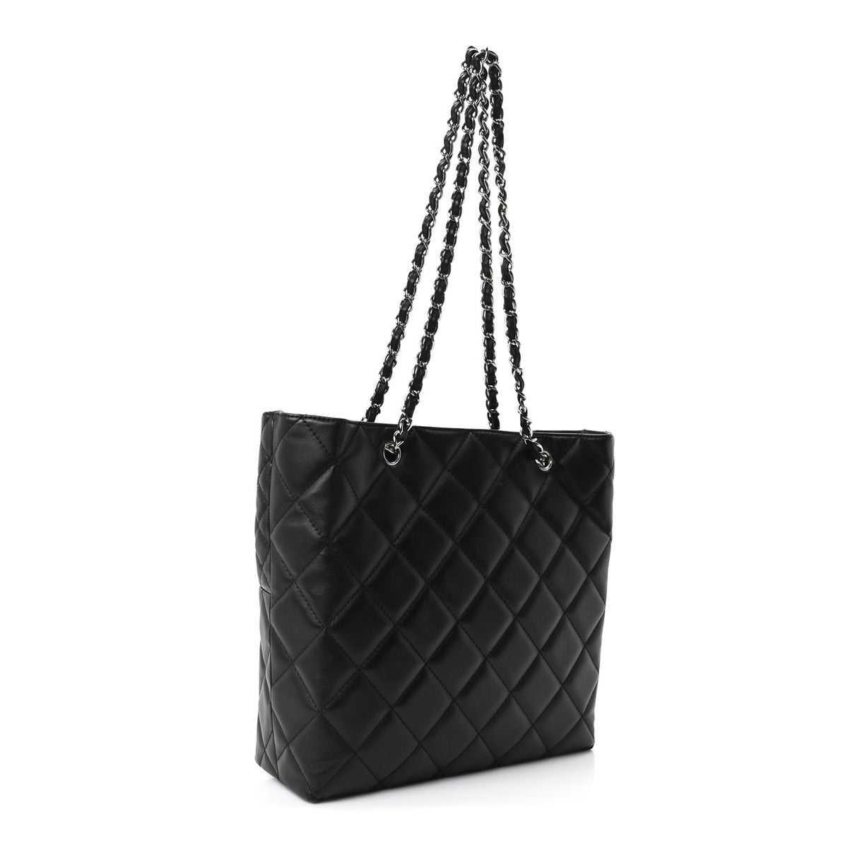 Calfskin Quilted In The Business North South Tote Black