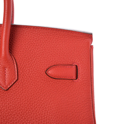 Hermes Togo Birkin 35 Rouge Casaque 27 of 29