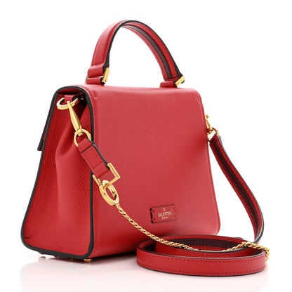 Valentino Garavani Grainy Calfskin Small VSling Top Handle Bag Rouge Pur Cerise 3 of 9