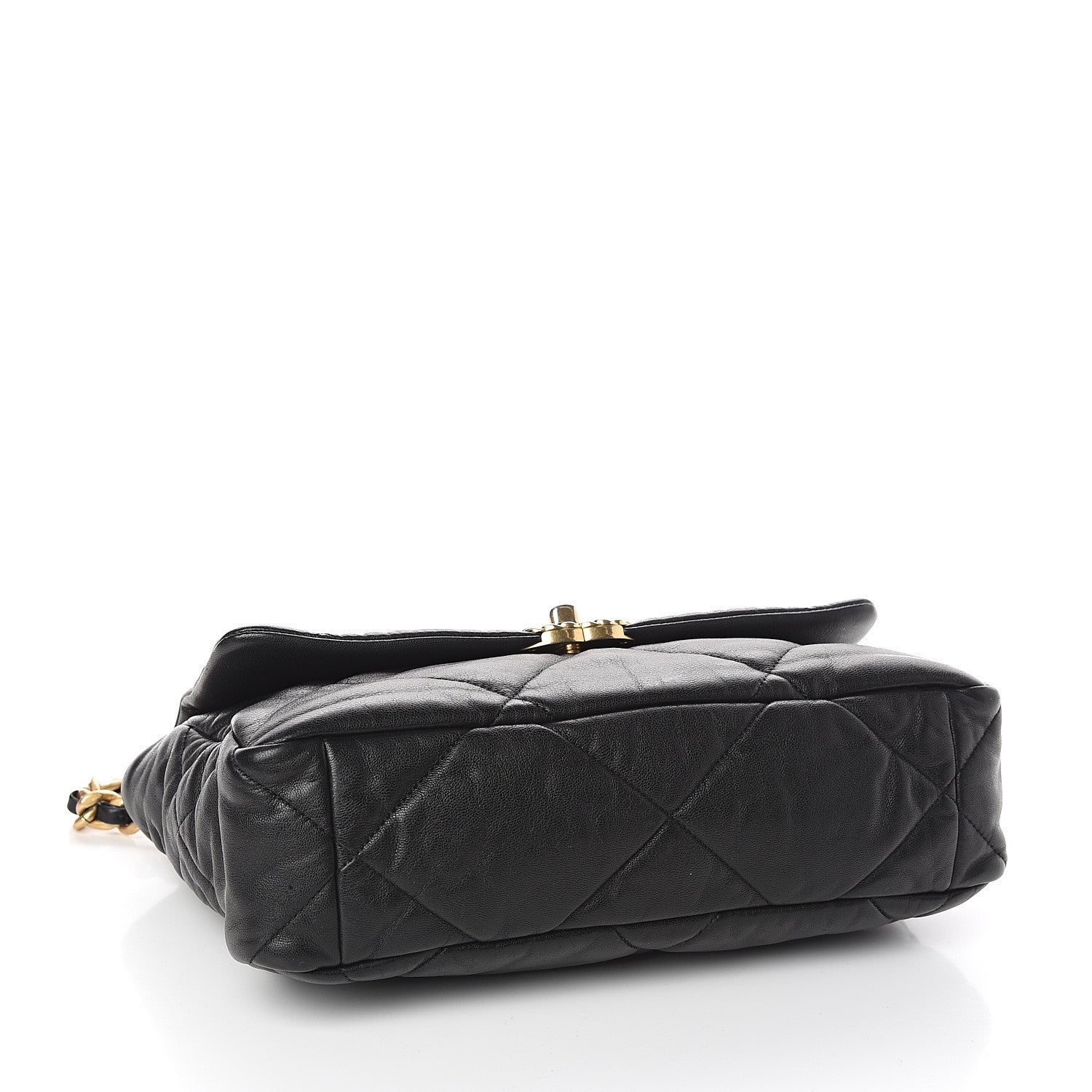 Chanel Goatskin Quilted Large 19 Flap Black 3 of 9