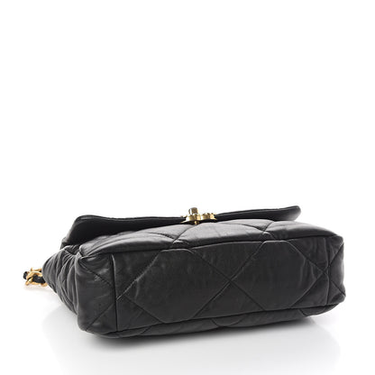 Chanel Goatskin Quilted Large 19 Flap Black 3 of 9