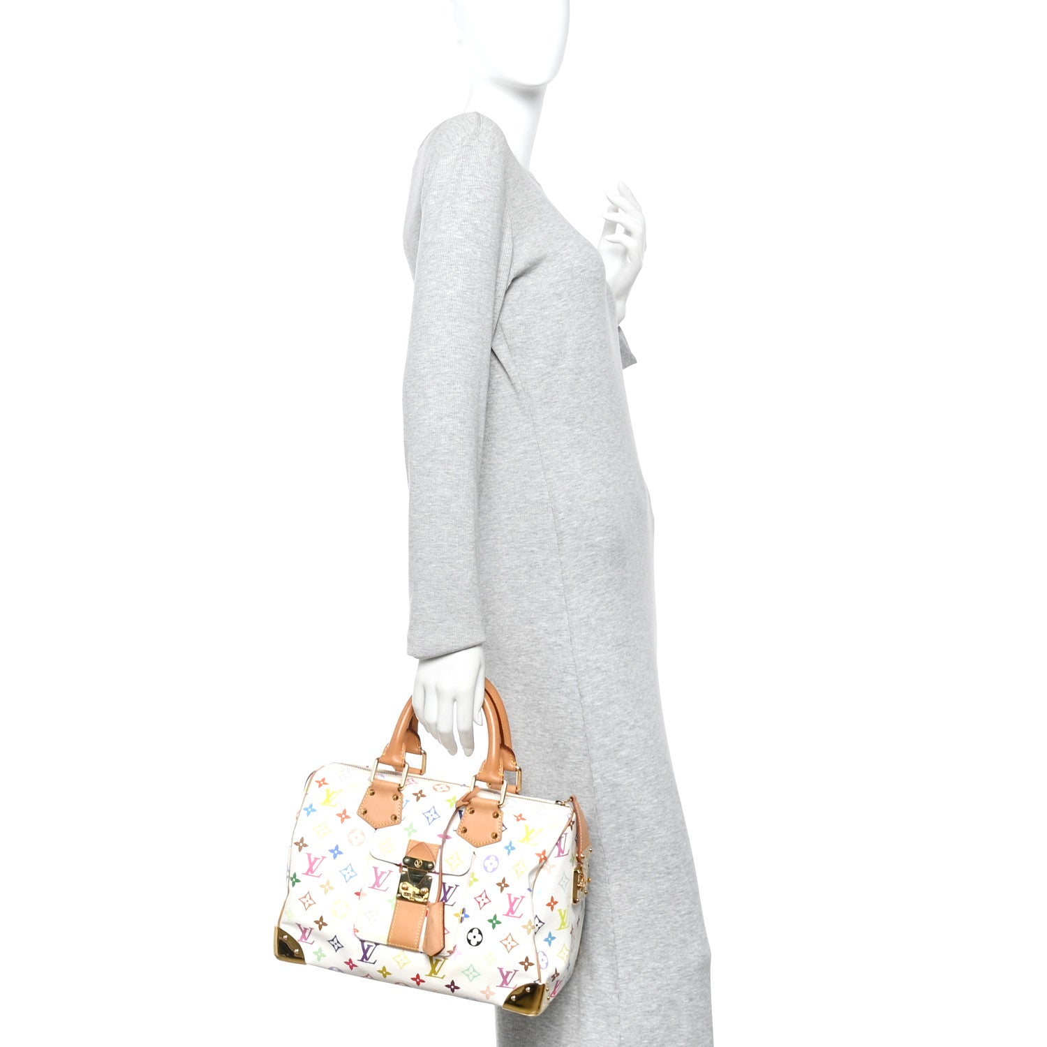 Louis Vuitton Monogram Multicolor Speedy 30 White 3 of 18