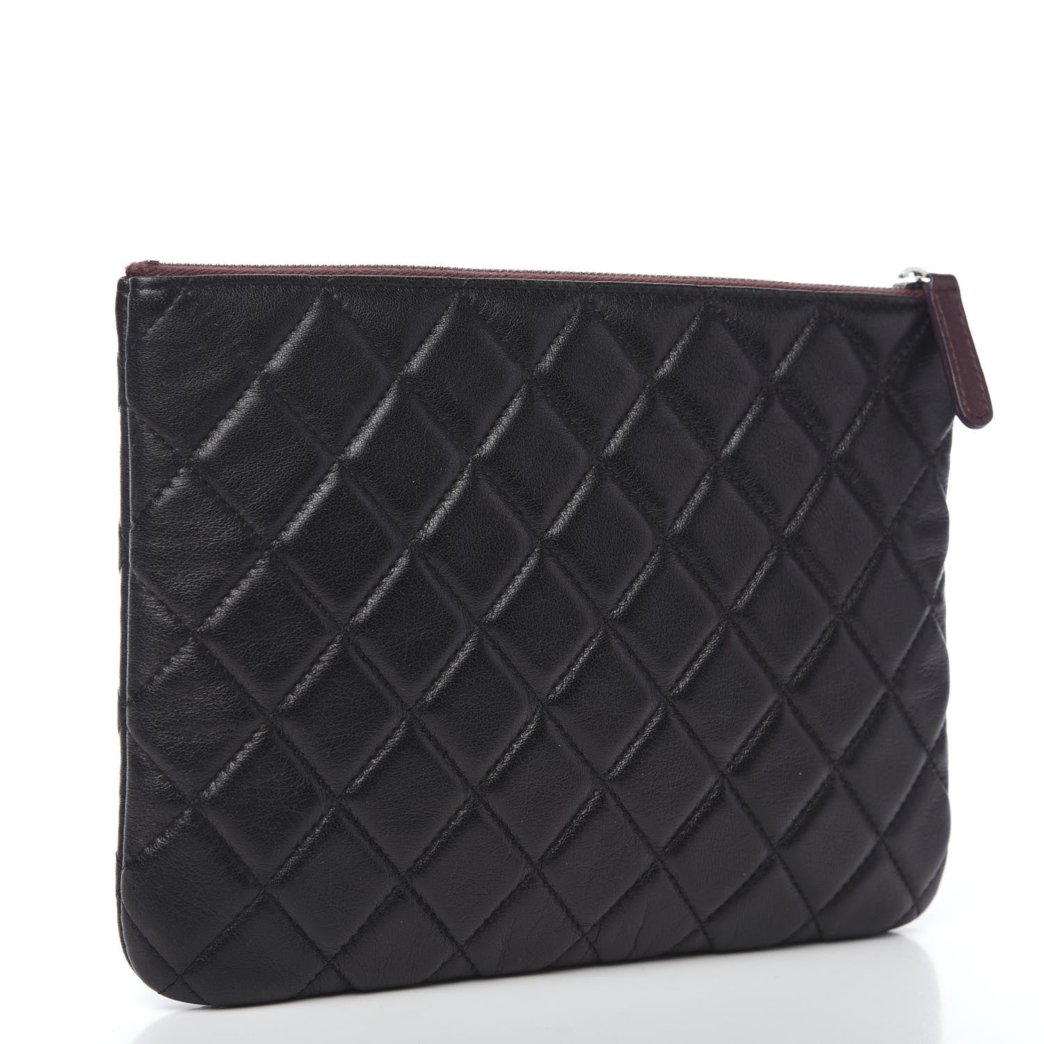 Chanel Lambskin Quilted Medium Cosmetic Case Black 2 of 6