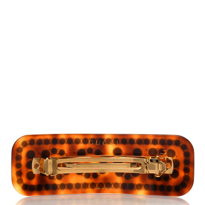 Gucci Resin Crystal Single Hair Barrette Brown 3 of 5