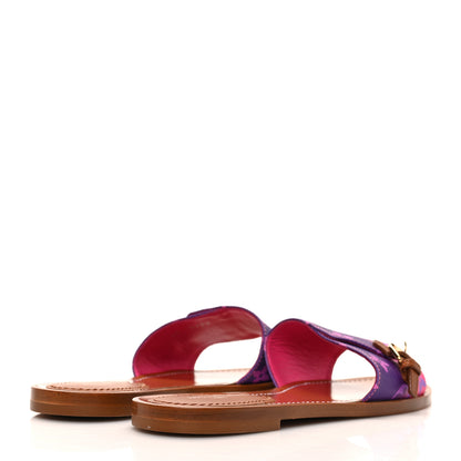 Louis Vuitton Monogram Spring in the City Lock It Flat Mule 36 Midnight Fuchsia 4 of 7