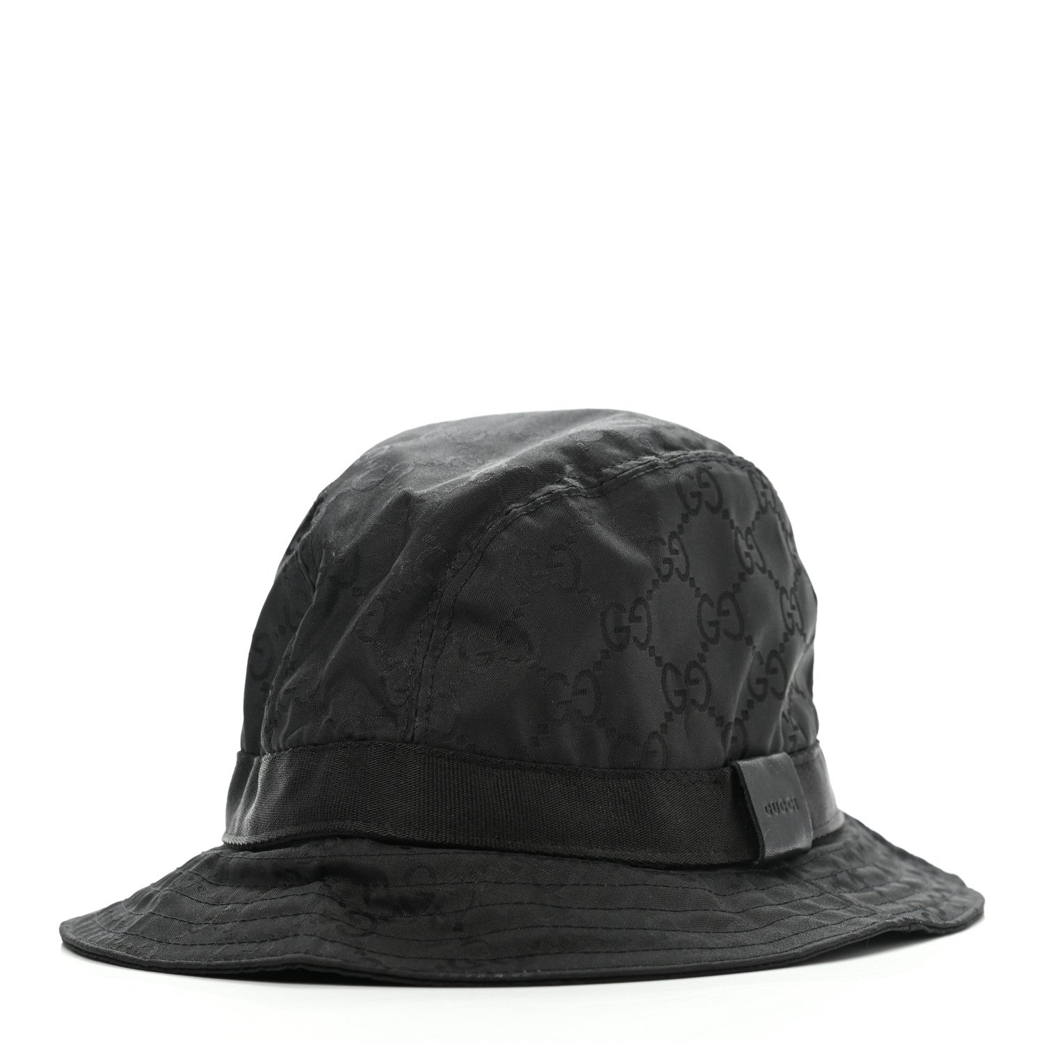 Gucci Nylon Monogram Bucket Hat M Black 1 of 10