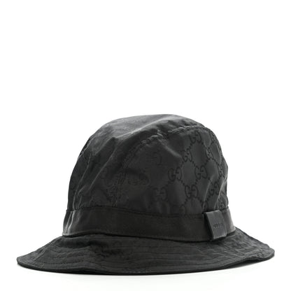 Gucci Nylon Monogram Bucket Hat M Black 1 of 10