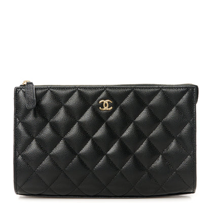 Chanel Caviar Quilted Classic Small Zipped Pouch Black 1 of 8
