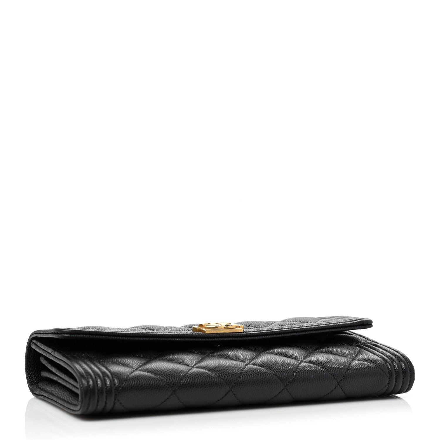 Chanel Caviar Quilted Long Boy Flap Wallet Black 3 of 14