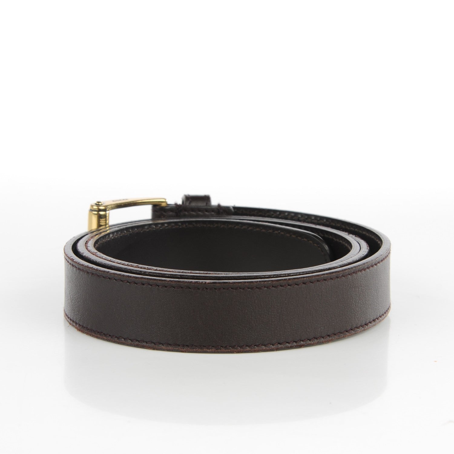Gucci Calfskin Belt 90 36 Dark Brown 3 of 8