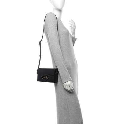 Gucci Calfskin Horsebit 1955 Shoulder Bag Black 2 of 11
