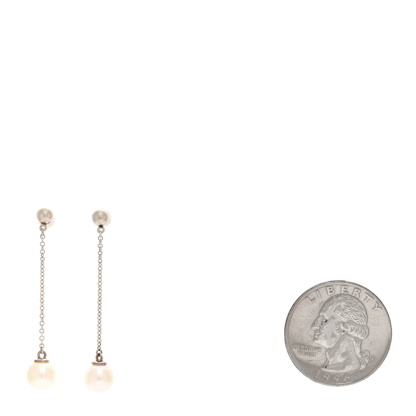 Sterling Silver Pearl Ziegfeld Drop Earrings