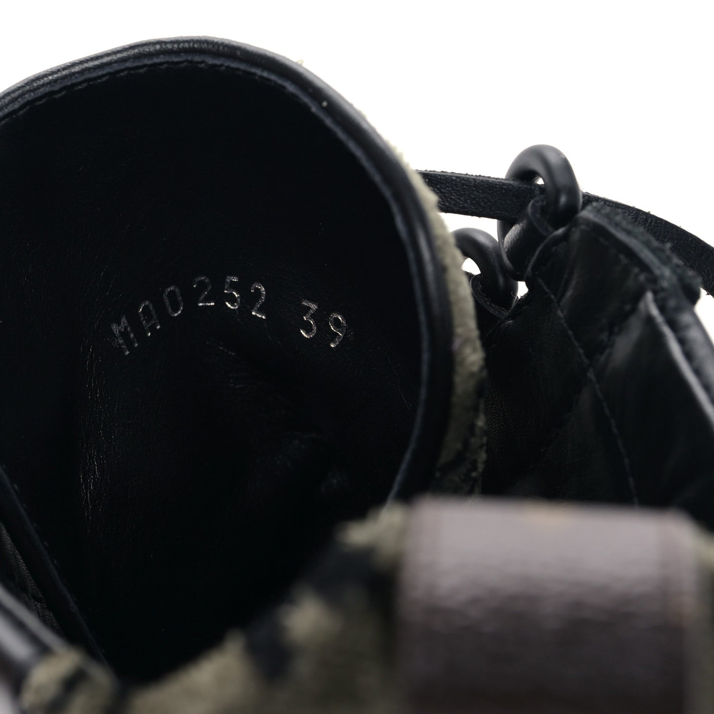 Velvet Calfskin Monogram Laureate Platform Desert Boots 39 Black Green