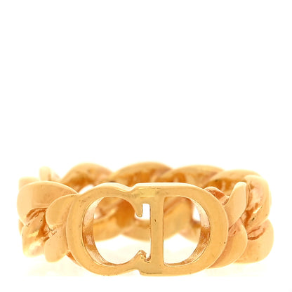 Christian Dior Metal CD Chain Ring S Gold 1 of 5