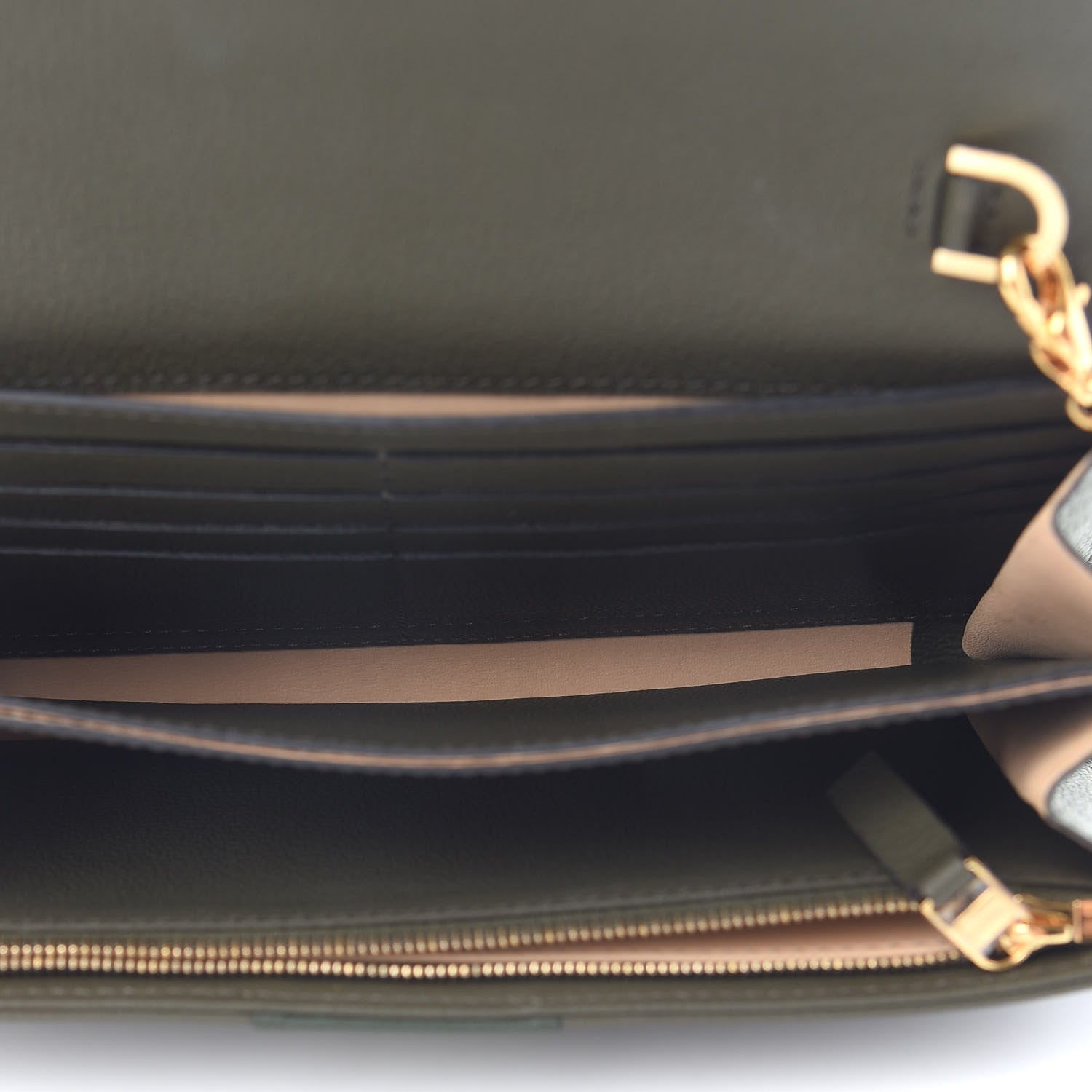 Delvaux Brillant Wallet on Chain Kaki 4 of 8