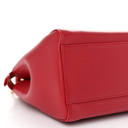 Fendi Nappa Mini Peekaboo Iconic Satchel Amarena 9 of 10