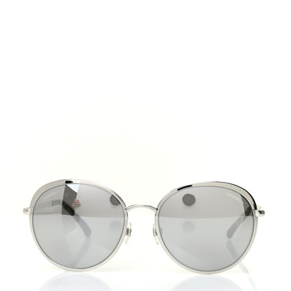 Chanel Metal Spring Round Sunglasses 4206 Silver 2 of 8