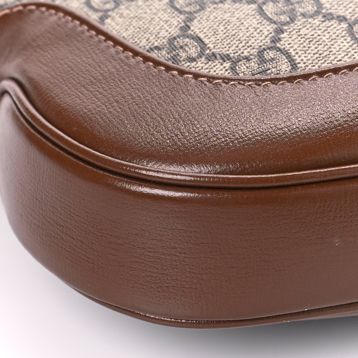 Gucci GG Supreme Monogram Azalea Calfskin Web Small Jackie 1961 Hobo Beige Ebony Brown Sugar 7 of 8
