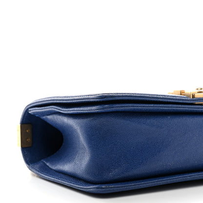 Chanel Caviar Quilted Medium Boy Flap Blue 9 of 10