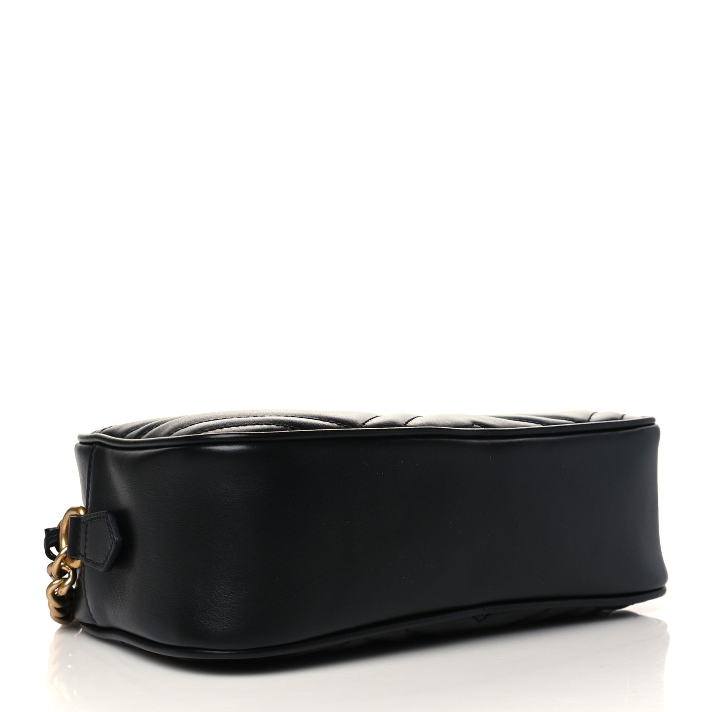 Calfskin Matelasse Small GG Marmont Chain Shoulder Bag Black