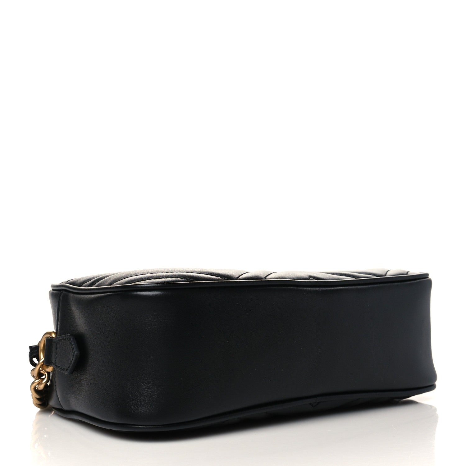 Gucci Calfskin Matelasse Small GG Marmont Chain Shoulder Bag Black 4 of 6
