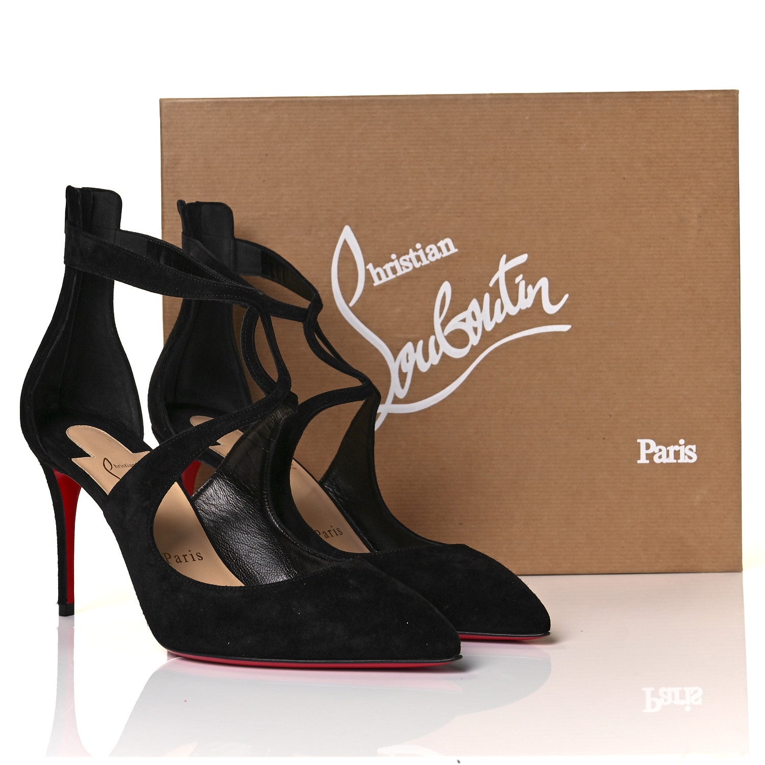 Christian Louboutin Veau Velours Rosas 85 Pumps 38.5 Black 10 of 10