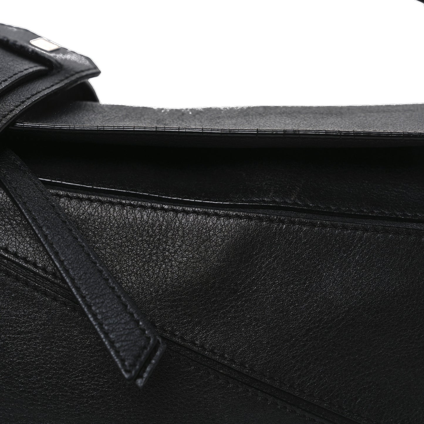 Calfskin Small Puzzle Bag Black