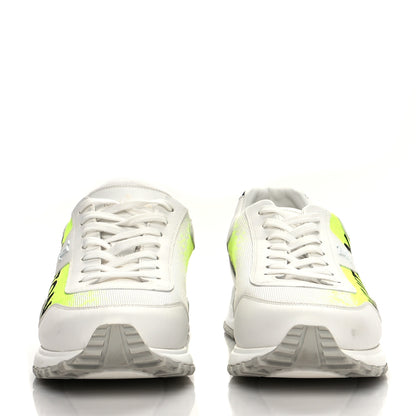 Louis Vuitton Calfskin Mens Run Away Sneakers 8.5 White Yellow Gradient 2 of 12