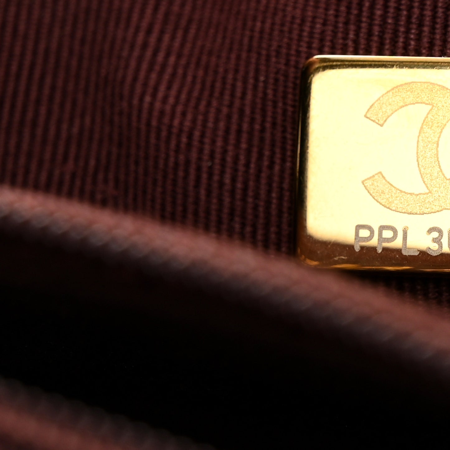 Lambskin Quilted Mini Logo Square Flap Burgundy