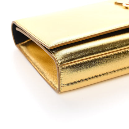 Saint Laurent Metallic Calfskin Monogram Cassandre Clutch Ciad 7 of 9