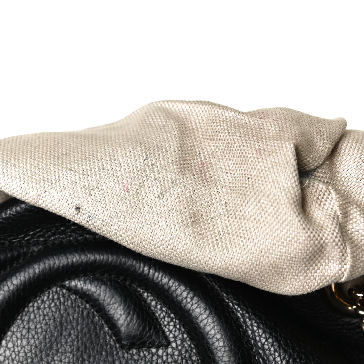 Gucci Pebbled Calfskin Medium Soho Chain Shoulder Bag Black 14 of 18
