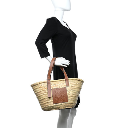 Loewe Raffia Basket Tote Bag Natural Tan 2 of 9