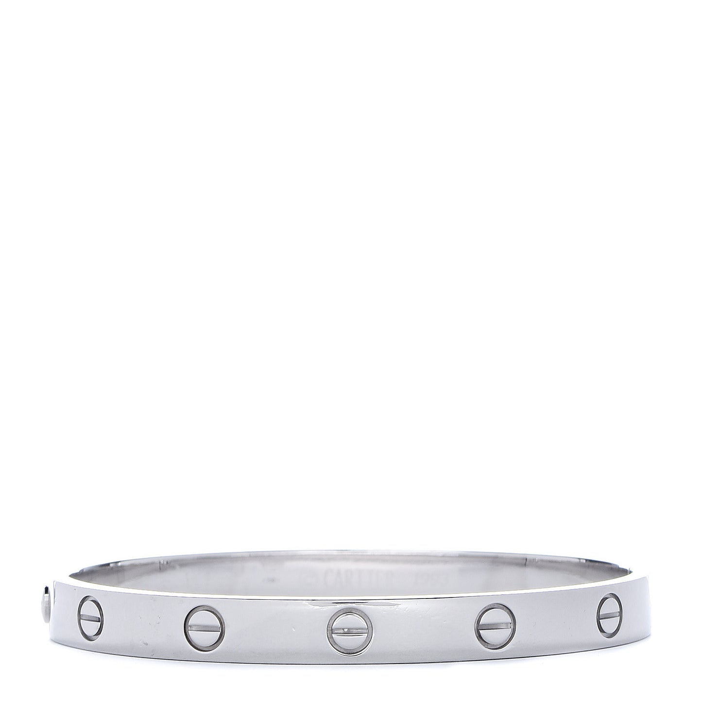 18K White Gold LOVE Bracelet 17