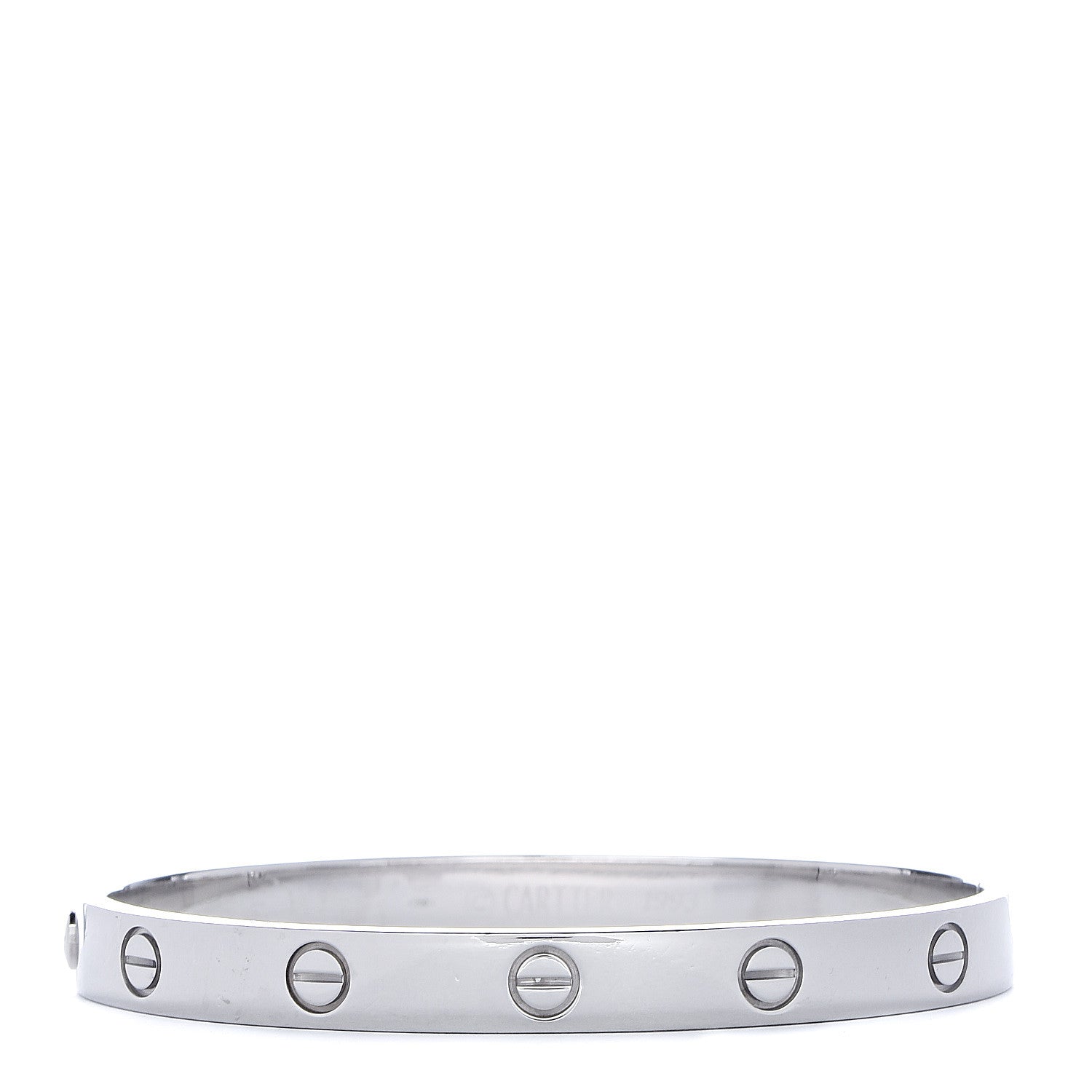Cartier 18K White Gold LOVE Bracelet 17 1 of 7