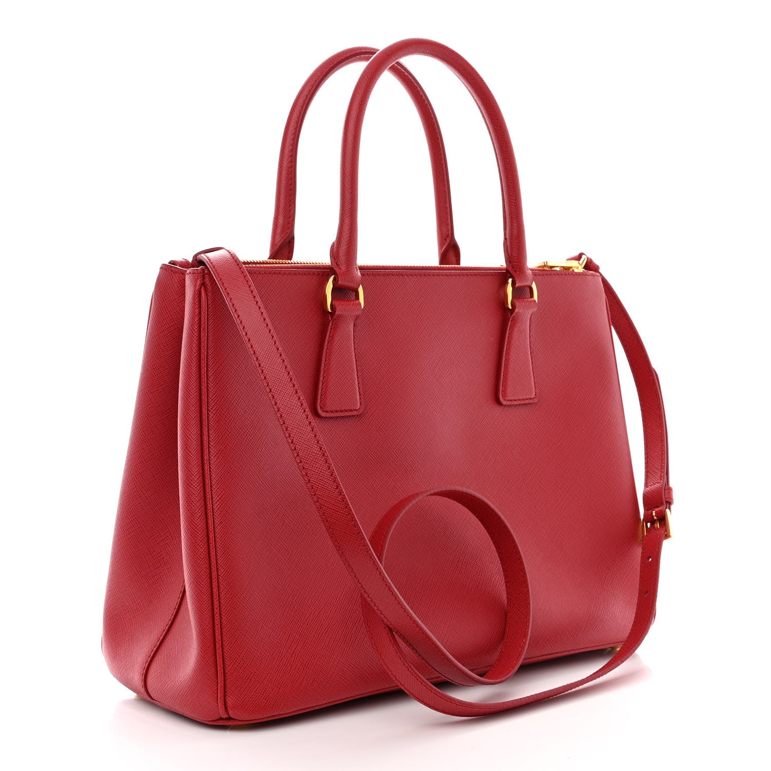 Prada Saffiano Medium Galleria Double Zip Tote Fuoco 3 of 14