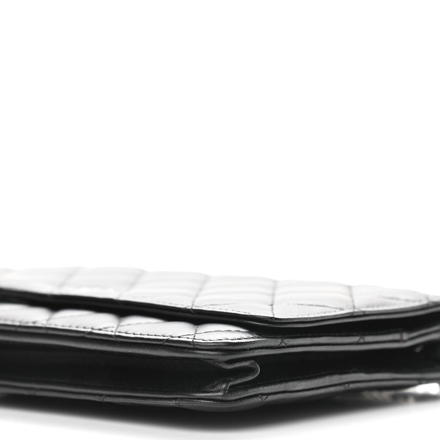 Chanel Lambskin Quilted Wallet On Chain WOC Black 10 of 11