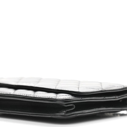 Chanel Lambskin Quilted Wallet On Chain WOC Black 10 of 11
