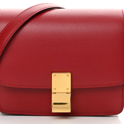 Celine Smooth Calfskin Small Classic Box Flap Bag Red 8 of 14