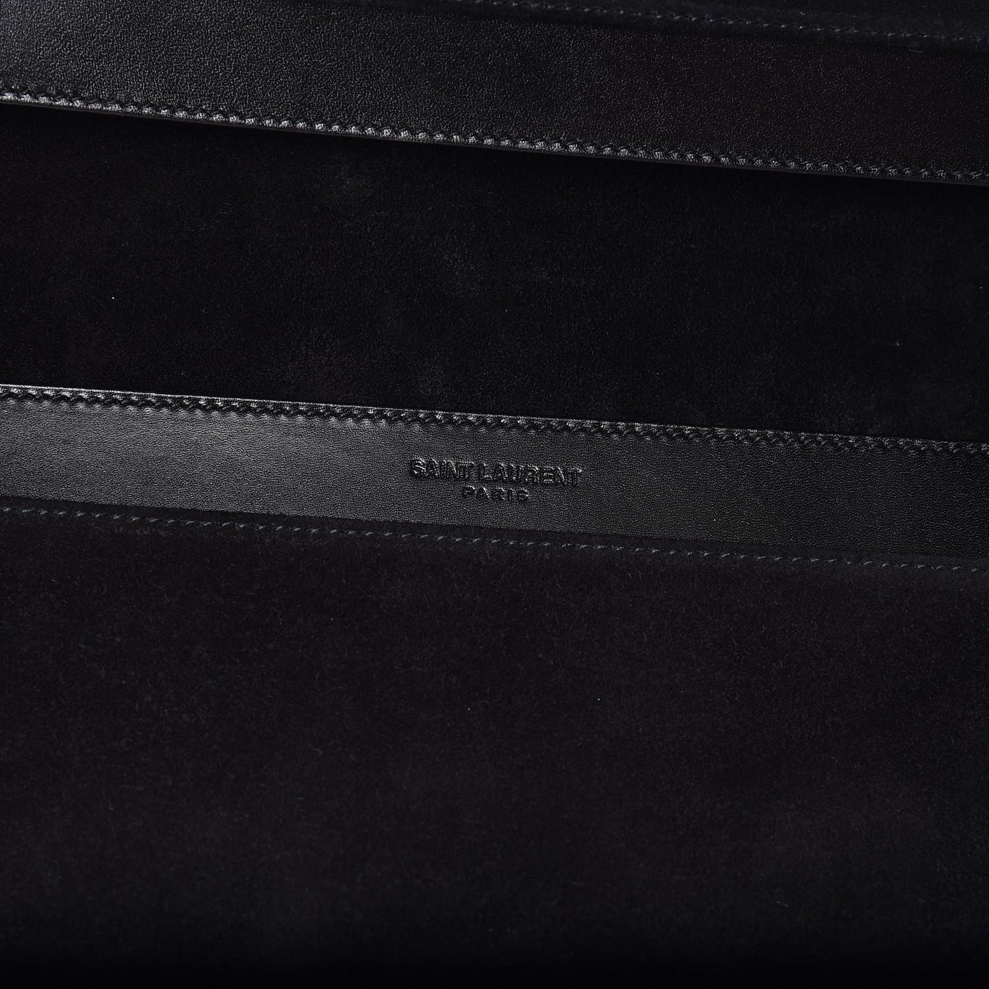 Veau Leather Suede Travel Wallet Black