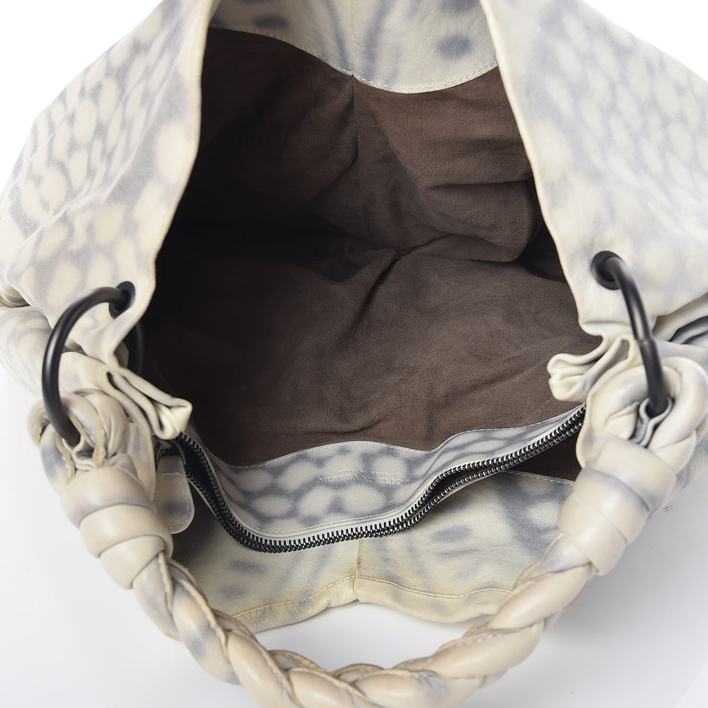Intrecciato Nappa Aquilone Fortune Cookie Hobo White
