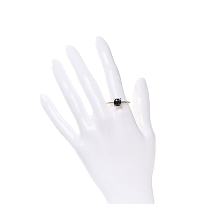David Yurman 18K Yellow Gold Diamond Hampton Blue Topaz 7mm Chatelaine Ring 60 9 2 of 5