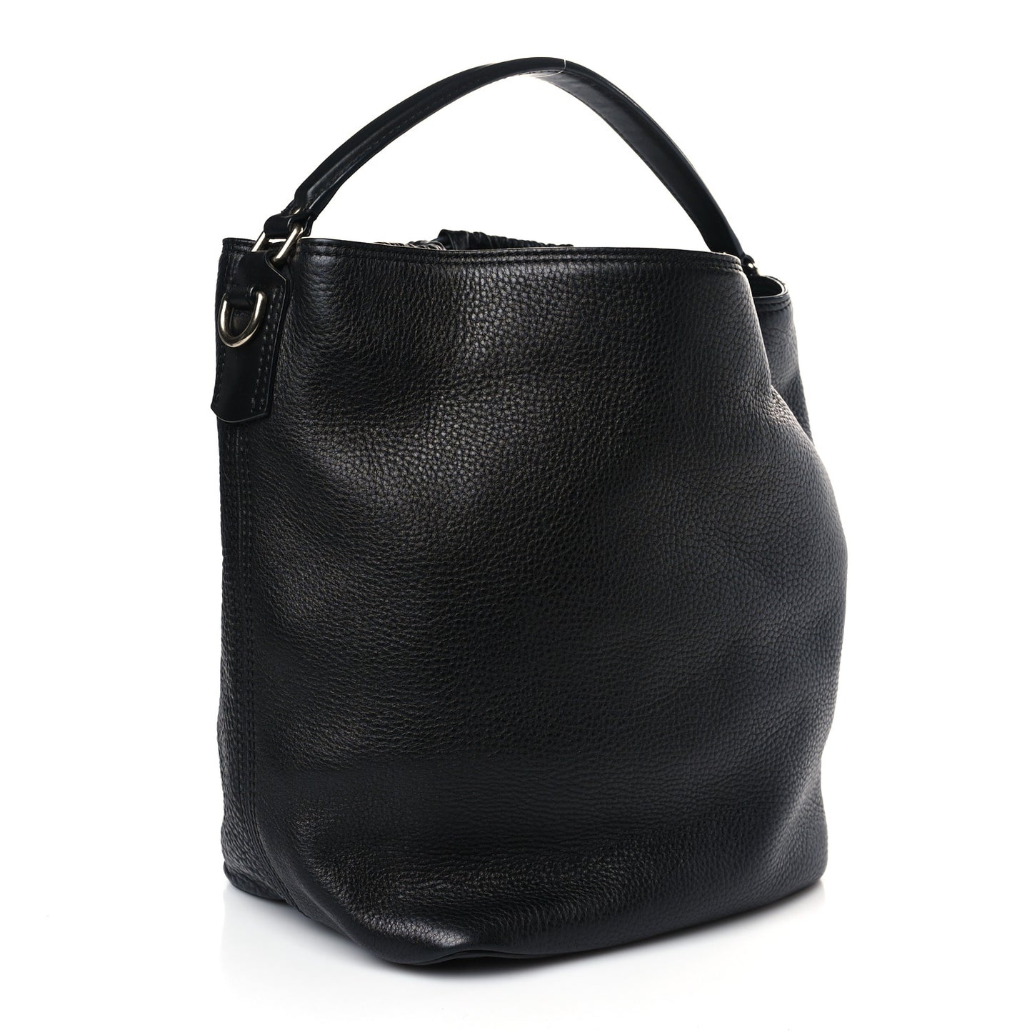 Grainy Calfskin Medium Susanna Hobo Black